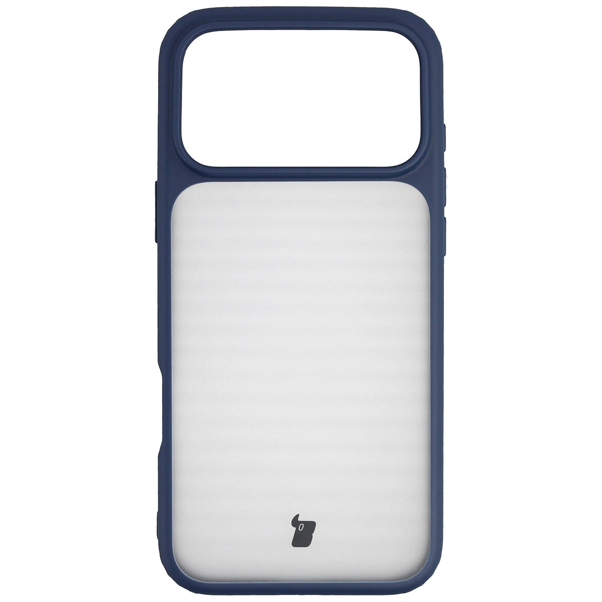 Schutzhülle + gehärtetem Glas für iPhone 17 Pro Max, Bizon Angelo Pack, Semitransparent mit orangefarbenem Rahmen