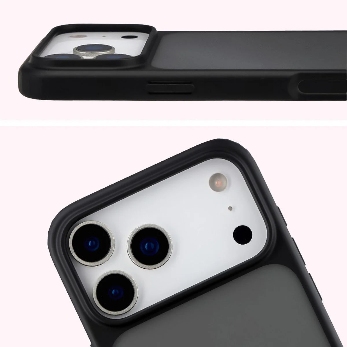 Schutzhülle + gehärtetem Glas für iPhone 18 Pro Max / 17 Pro Max, Bizon Angelo Pack, Getönte mit schwarzem Rahmen (4/7)
