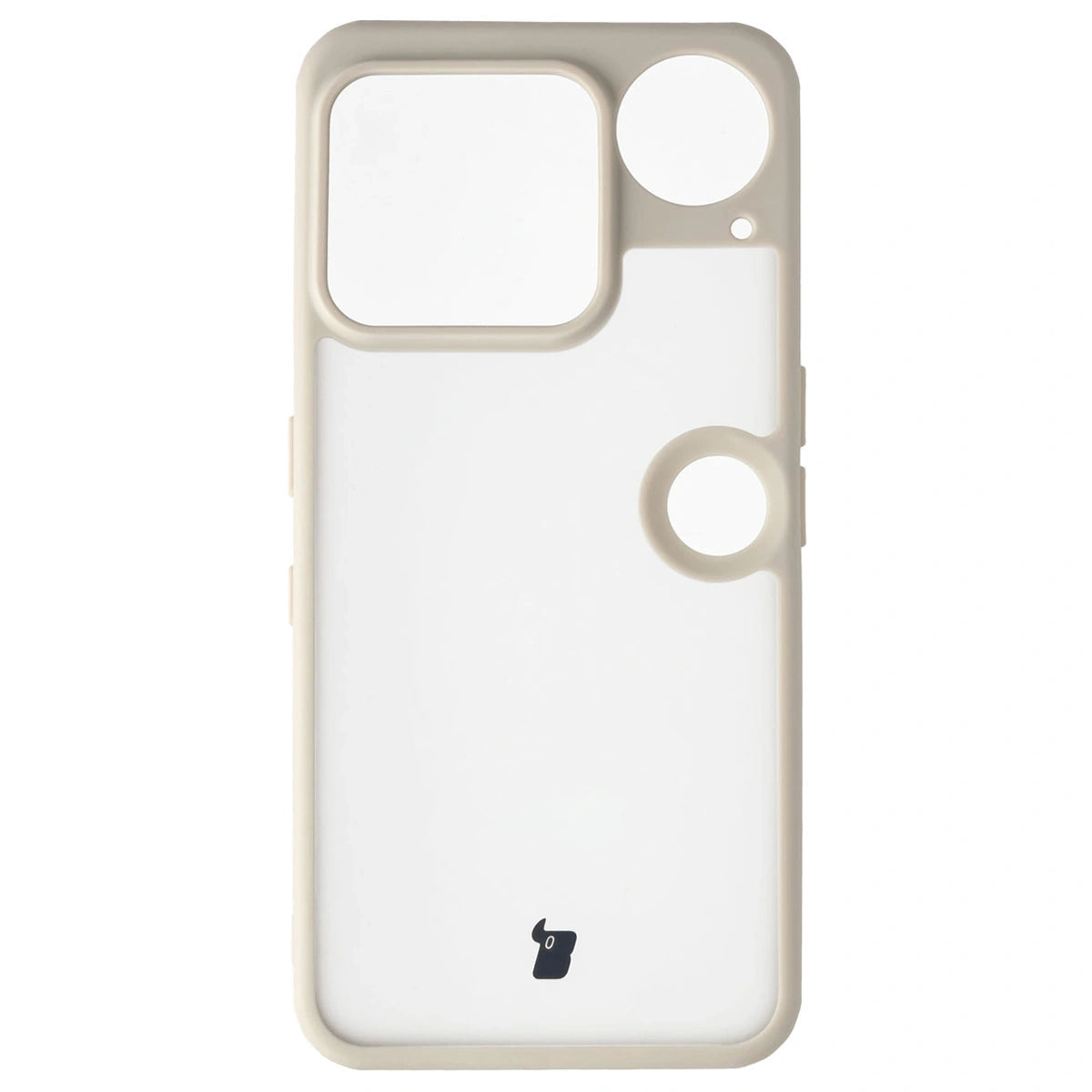 Schutzhülle + gehärtetem Glas für Nothing Phone (3), Bizon Angelo Pack, Semitransparent mit beigem Rahmen