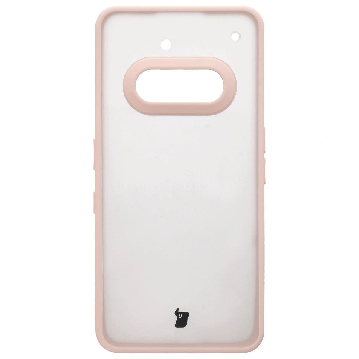 Schutzhülle + gehärtetem Glas für Nothing Phone (3a), Bizon Angelo Pack, Semitransparent mit rosem Rahmen