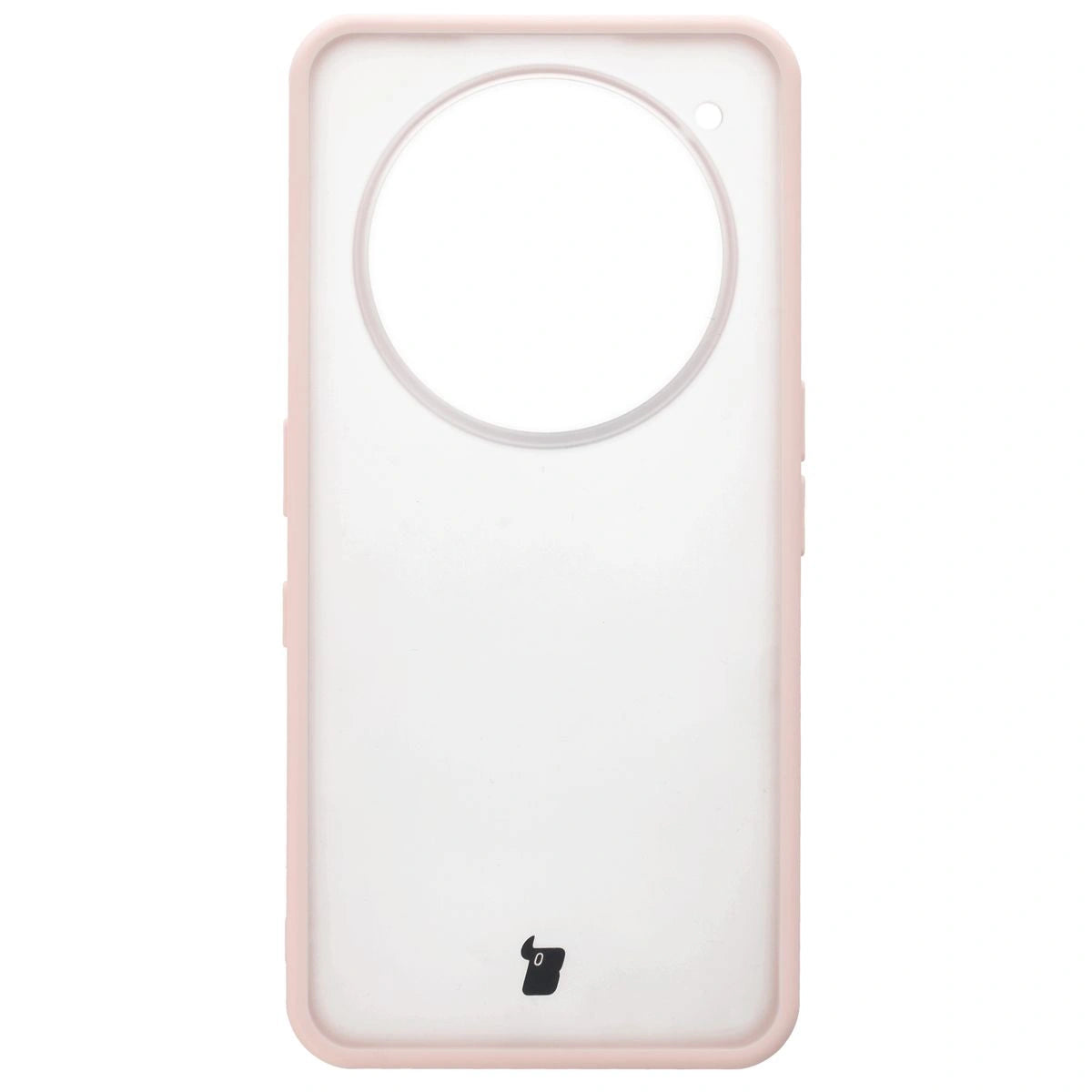 Schutzhülle + gehärtetem Glas für Nothing Phone (3a) Pro, Bizon Angelo Pack, Semitransparent mit rosem Rahmen