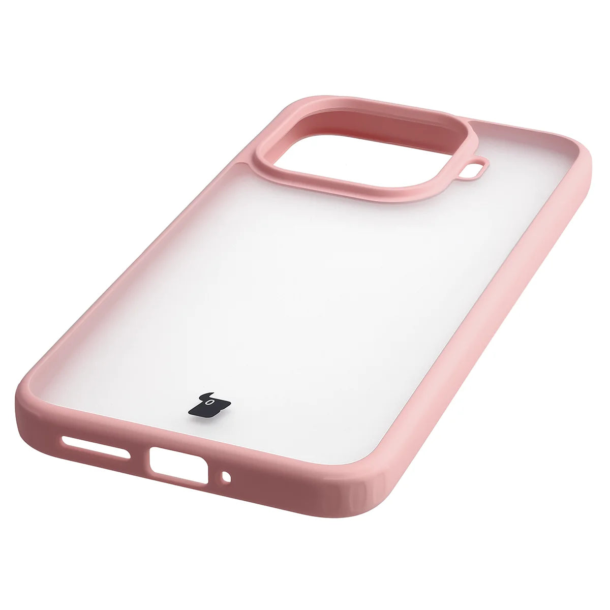 Schutzhülle + gehärtetem Glas für Xiaomi 17T Pro, Bizon Angelo Pack, Semitransparent mit hellrosem Rahmen