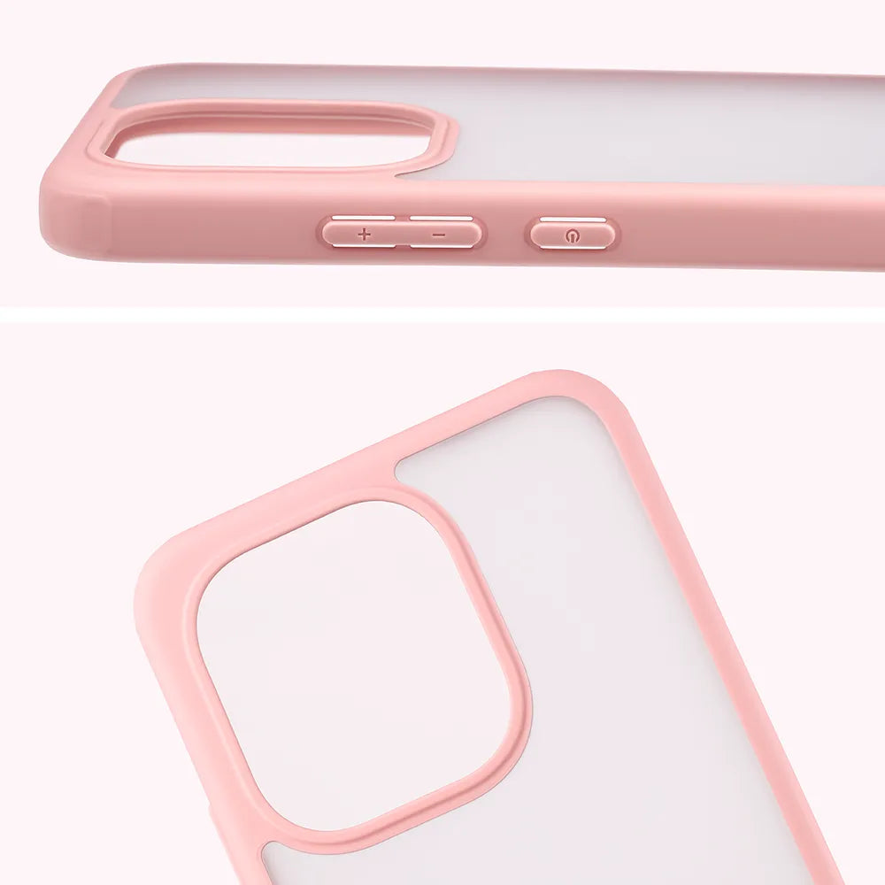 Schutzhülle + gehärtetem Glas für Xiaomi Redmi Note 17 4G/5G, Bizon Angelo Pack, Semitransparent mit hellrosem Rahmen (4/7)