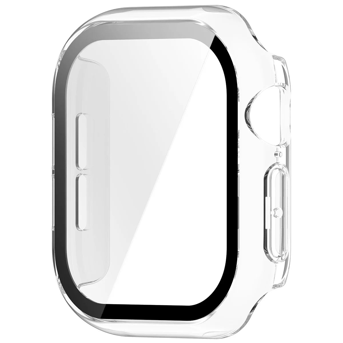 Schutzhülle mit Glas für Apple Watch Series 12 42mm, Bizon Case Watch Adamo, Transparent (3/8)