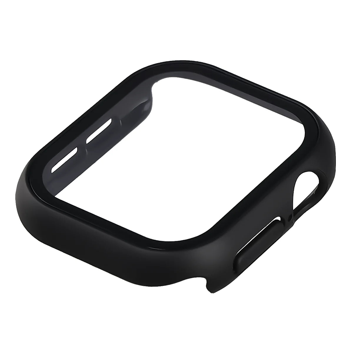 Schutzhülle mit Glas für Apple Watch Series 12 42mm, Bizon Case Watch Adamo, mattes Schwarz (6/8)