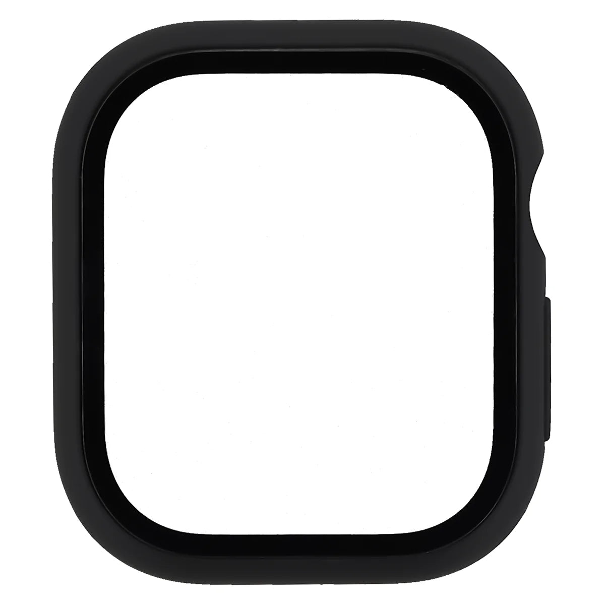 Schutzhülle mit Glas für Apple Watch Series 12 46mm, Bizon Case Watch Adamo, mattes Schwarz (8/8)