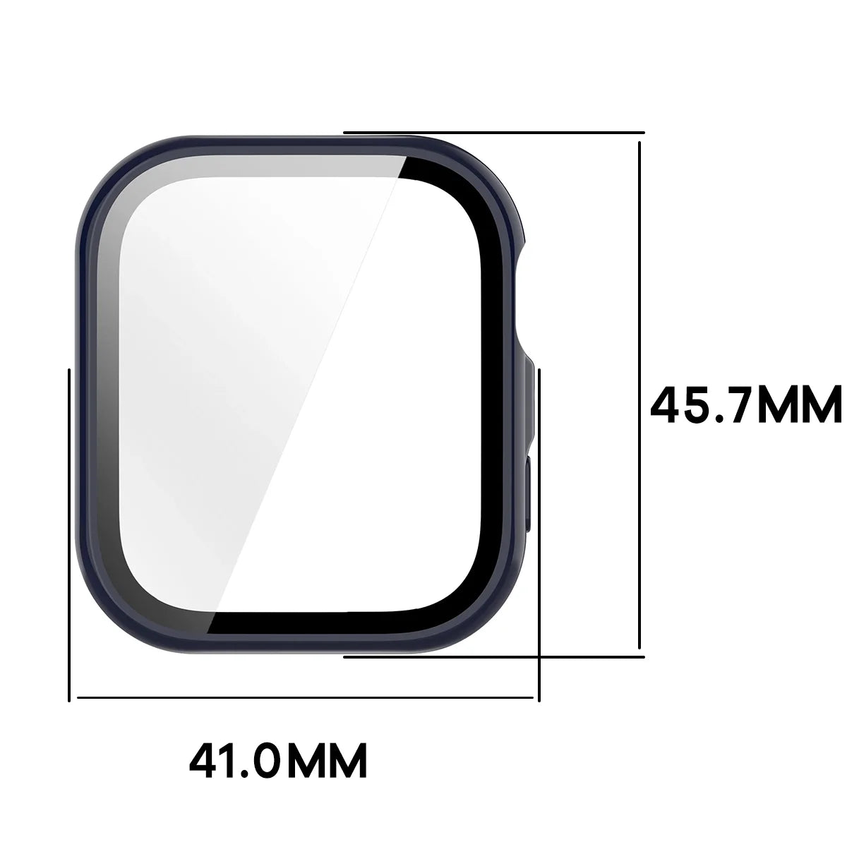 Schutzhülle mit Glas für Huawei Watch Fit 5, Bizon Case Watch Adamo, Blau