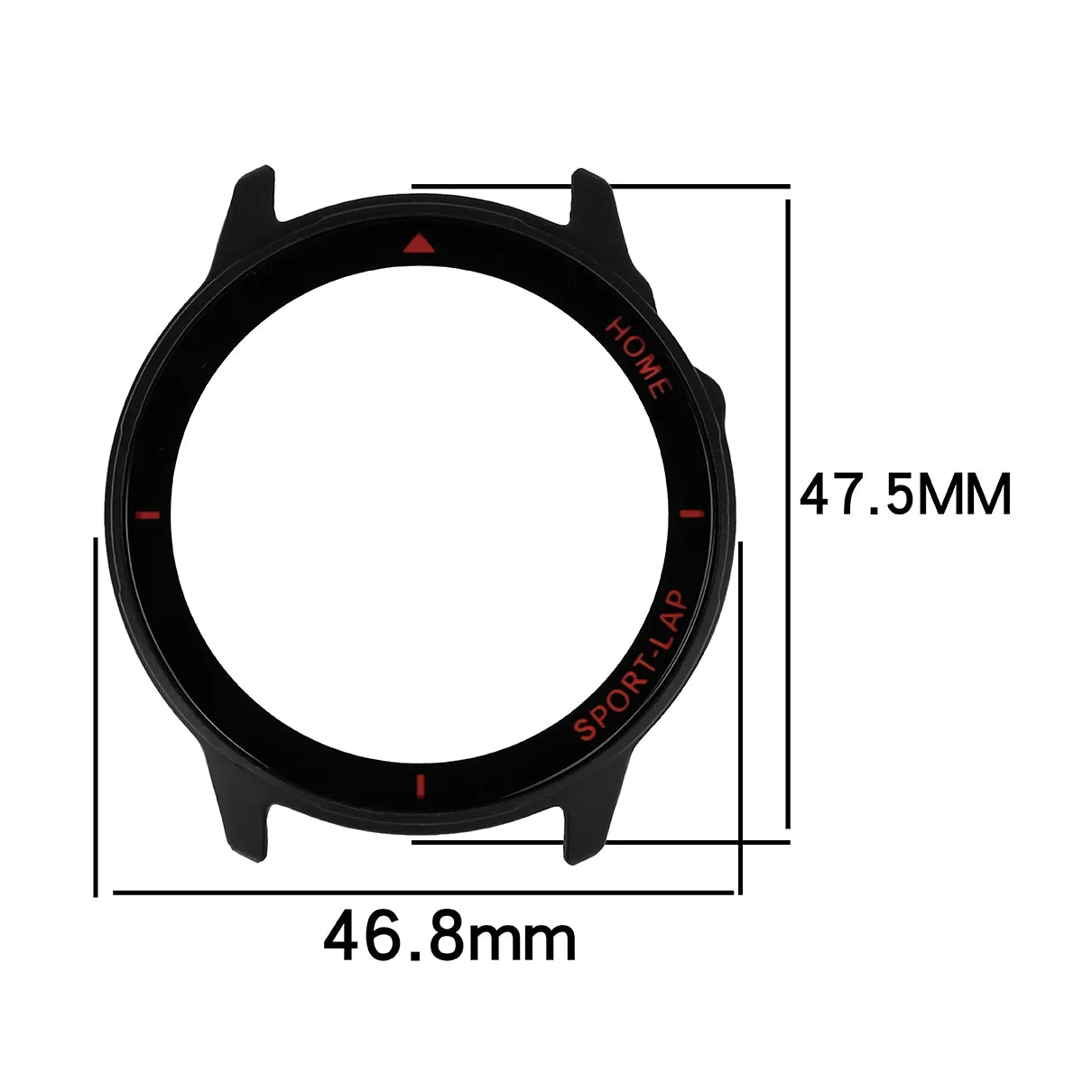 Schutzhülle mit Glas für Huawei Watch GT Runner 2, Bizon Case Watch Adamo, mattes Schwarz-Rot