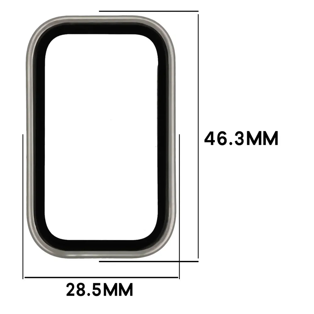 Schutzhülle mit Glas für Xiaomi Smart Band 11 Active, Bizon Case Watch Adamo, Satin Champagner (2/8)