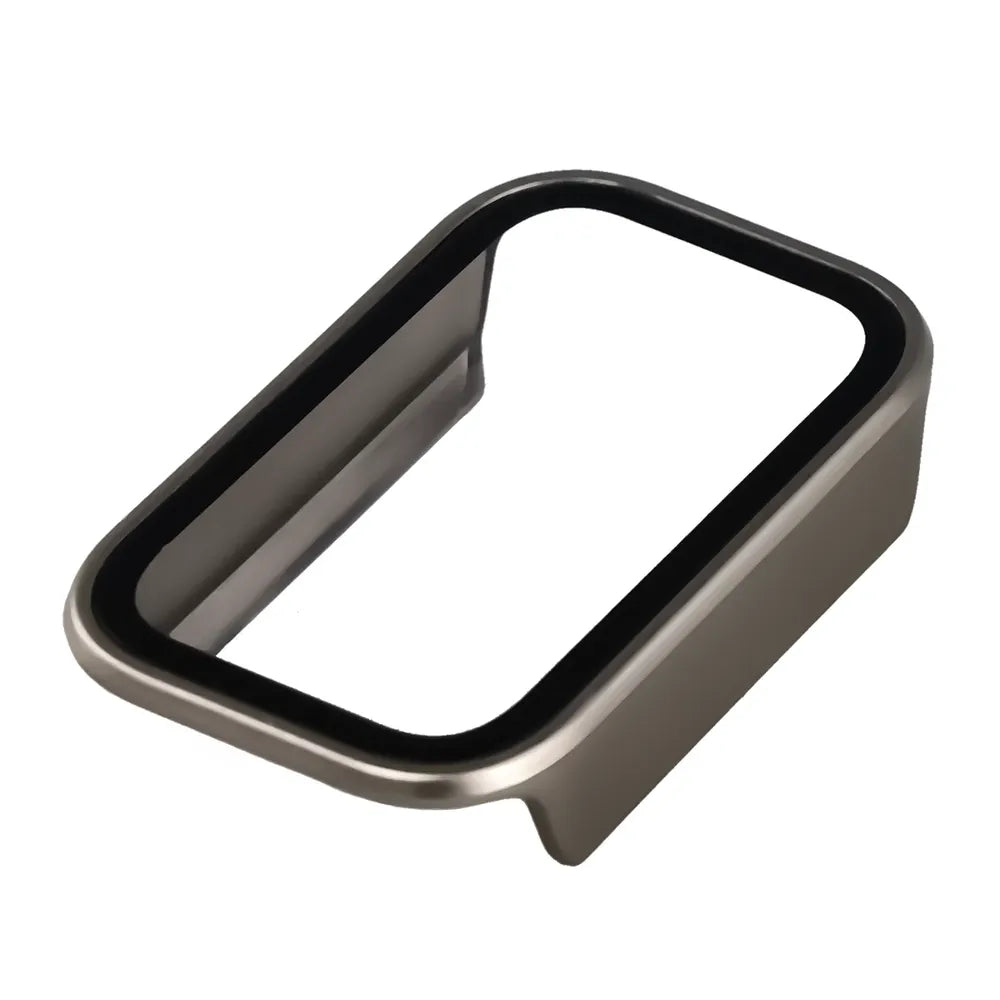 Schutzhülle mit Glas für Xiaomi Smart Band 11 Active, Bizon Case Watch Adamo, Satin Champagner (6/8)