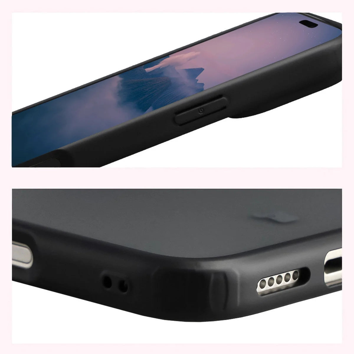 Handyhülle für iPhone 18 Pro Max / 17 Pro Max, Bizon Case Angelo, Getönte mit schwarzem Rahmen (4/6)