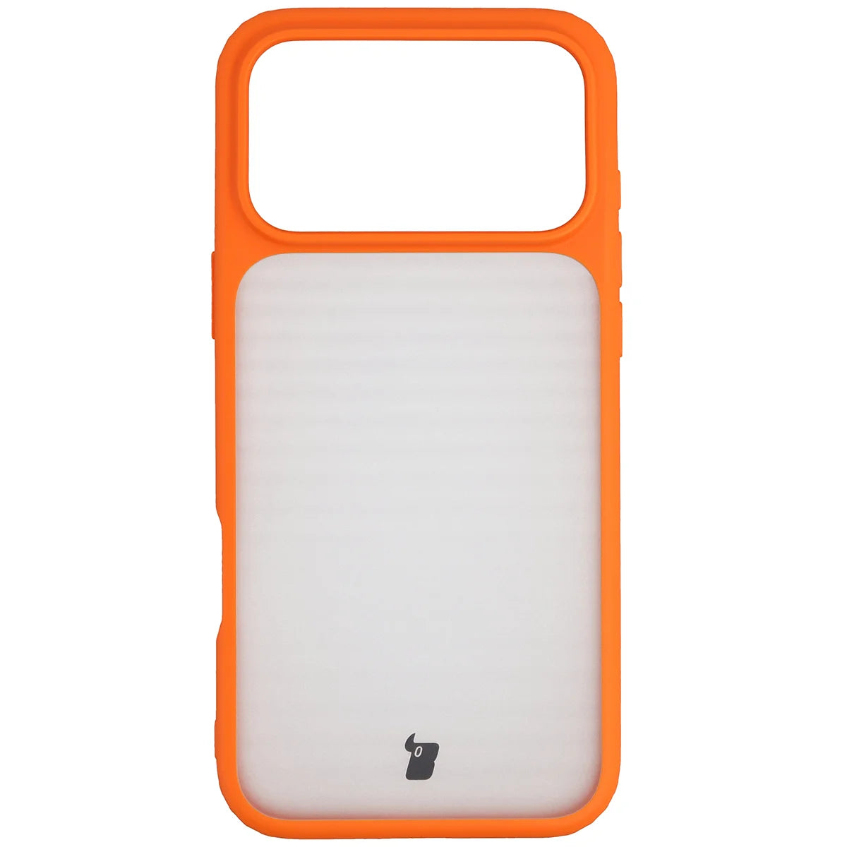 Handyhülle für iPhone 18 Pro Max / 17 Pro Max, Bizon Case Angelo, Semitransparent mit orangefarbenem Rahmen (2/6)