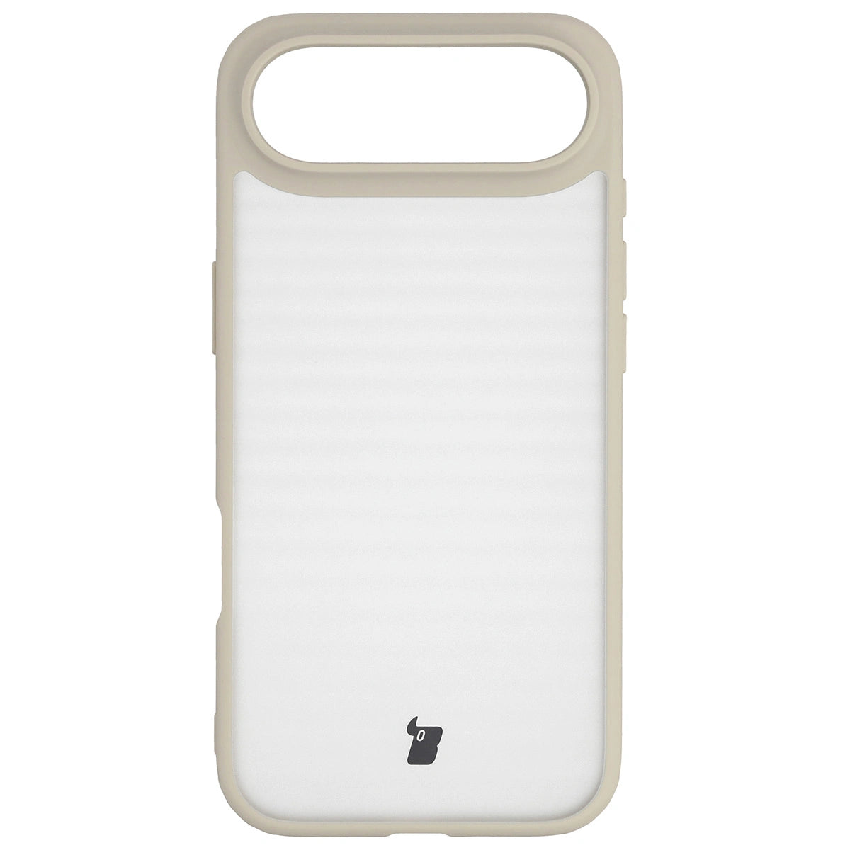 Handyhülle für iPhone Air, Bizon Case Angelo, Semitransparent mit beigem Rahmen