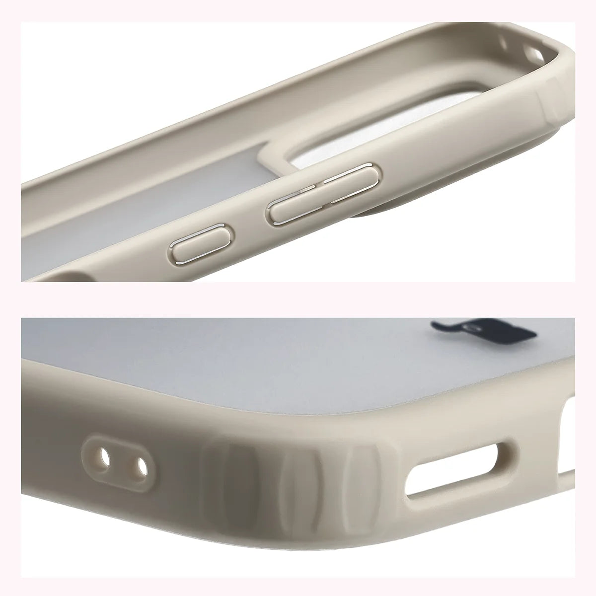 Handyhülle für Honor 600 5G / 600 Pro 5G, Bizon Case Angelo, Semitransparent mit beigem Rahmen