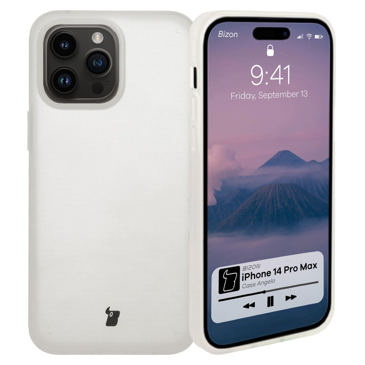 Handyhülle für iPhone 14 Pro Max, Bizon Case Angelo, Durchscheinend