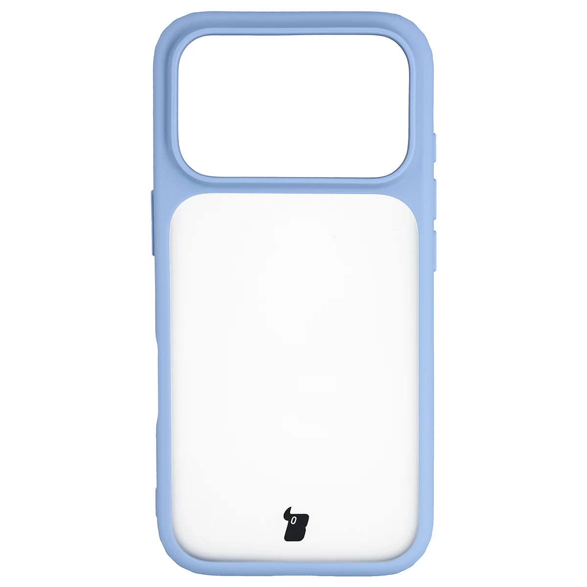 Handyhülle für iPhone 18 Pro / 17 Pro, Bizon Case Angelo, Semitransparent mit hellblauem Rahmen (2/6)