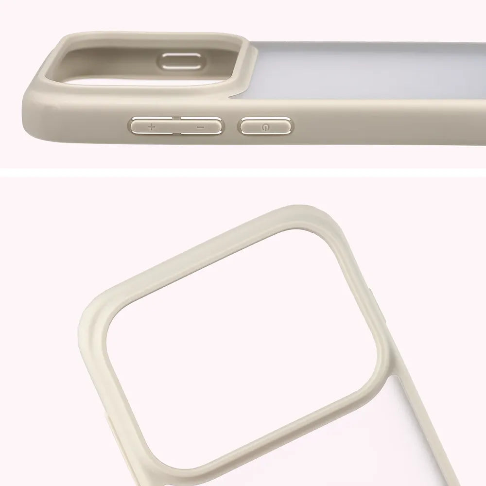 Handyhülle für OPPO Find X10, Bizon Case Angelo, Semitransparent mit beigem Rahmen (3/6)