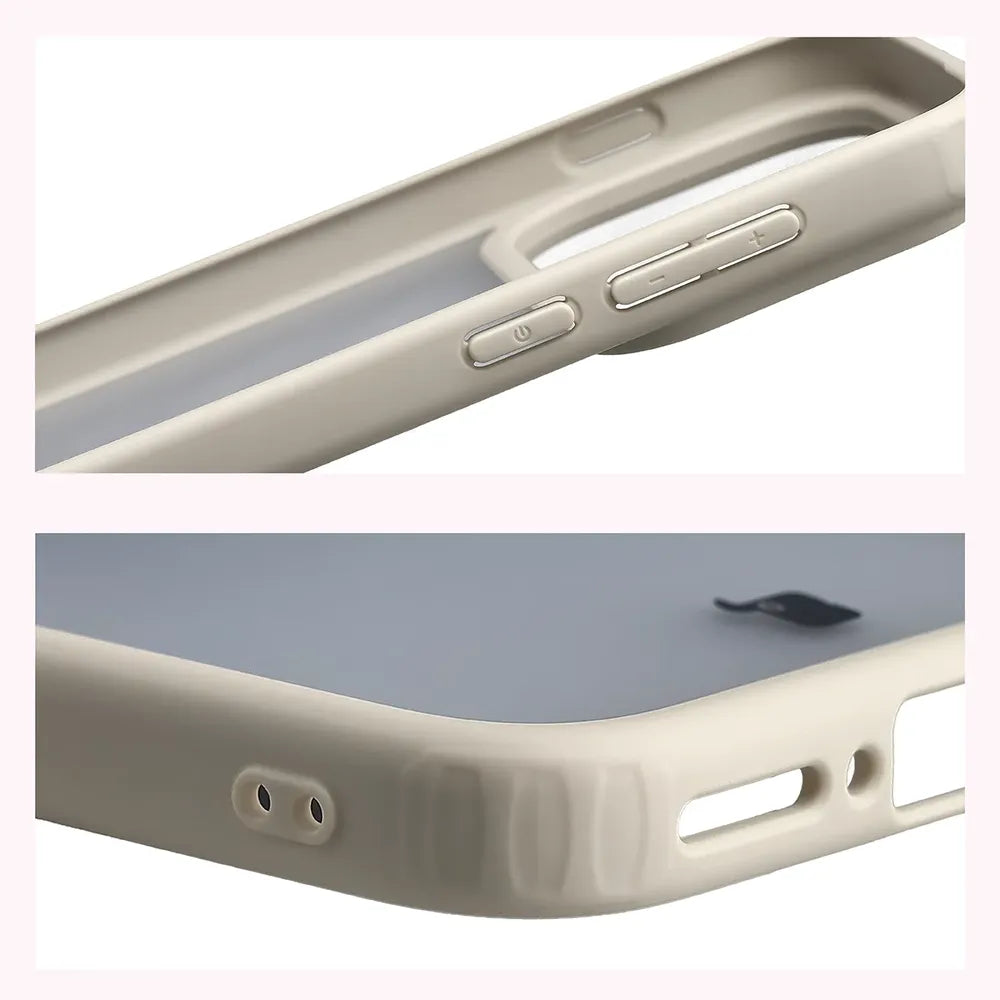 Handyhülle für OPPO Find X10, Bizon Case Angelo, Semitransparent mit beigem Rahmen (4/6)