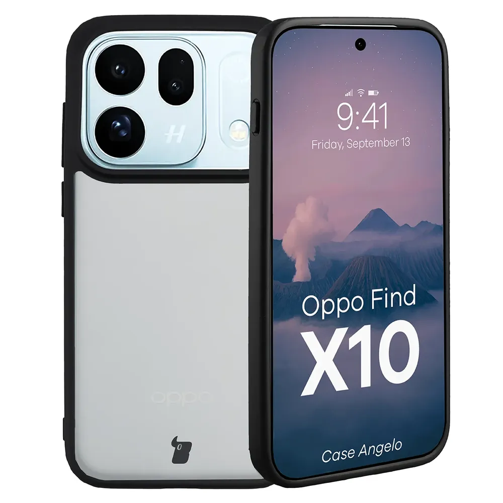 Handyhülle für OPPO Find X10, Bizon Case Angelo, Getönte mit schwarzem Rahmen (1/6)