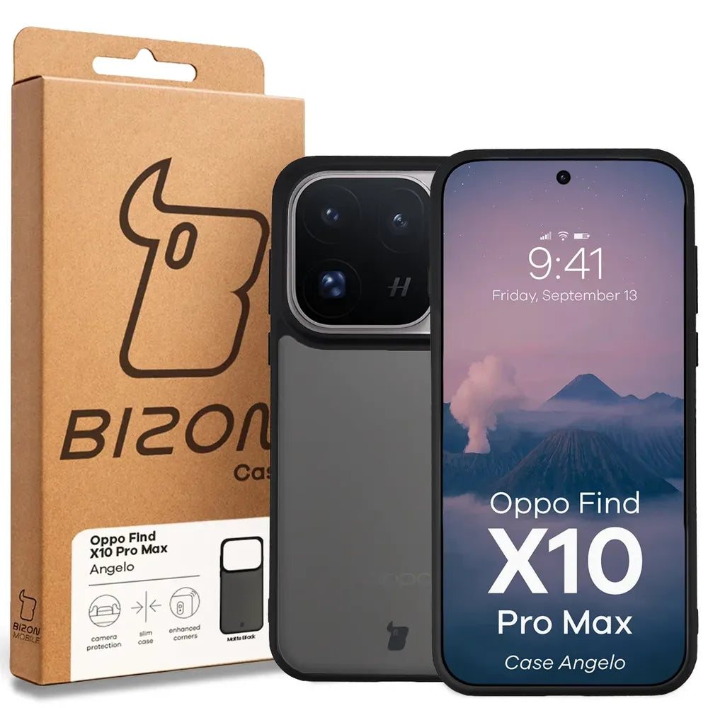 Handyhülle für OPPO Find X10 Pro Max, Bizon Case Angelo, Getönte mit schwarzem Rahmen (6/6)