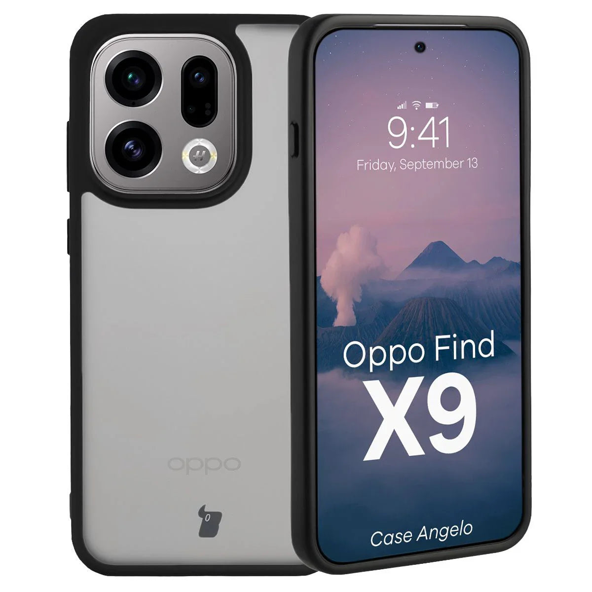 Handyhülle für Oppo Find X9, Bizon Case Angelo, Getönte mit schwarzem Rahmen