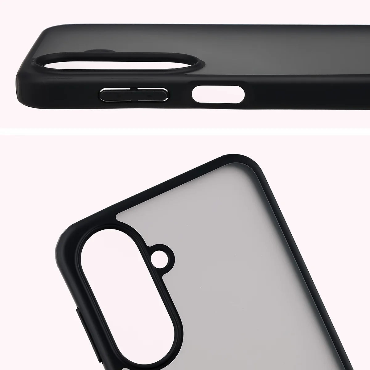 Schutzhülle + gehärtetem Glas für Galaxy A27 5G, Bizon Angelo Pack, Getönte mit schwarzem Rahmen