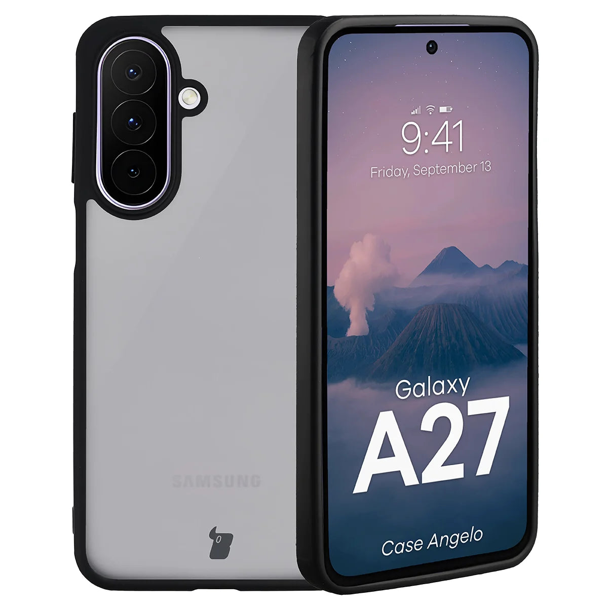 Handyhülle für Galaxy A27 5G, Bizon Case Angelo, Getönte mit schwarzem Rahmen