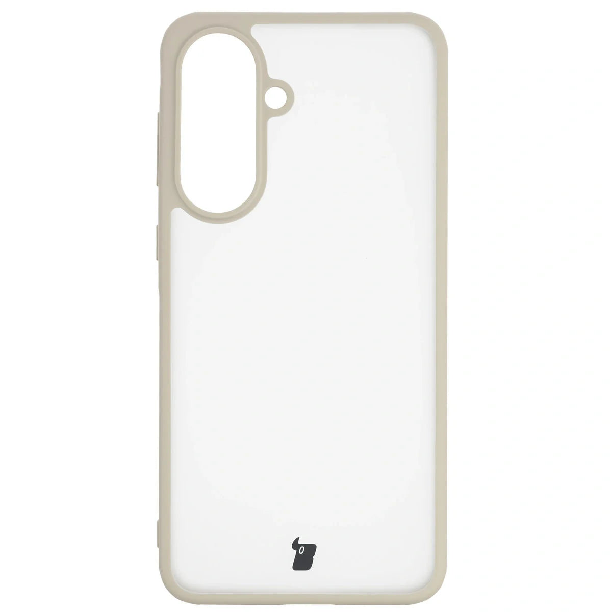 Handyhülle für Galaxy A57 5G, Bizon Case Angelo, Semitransparent mit beigem Rahmen