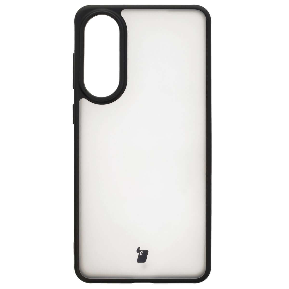 Handyhülle für Galaxy S25 Edge, Bizon Case Angelo, Durchscheinend mit schwarzem Rahmen
