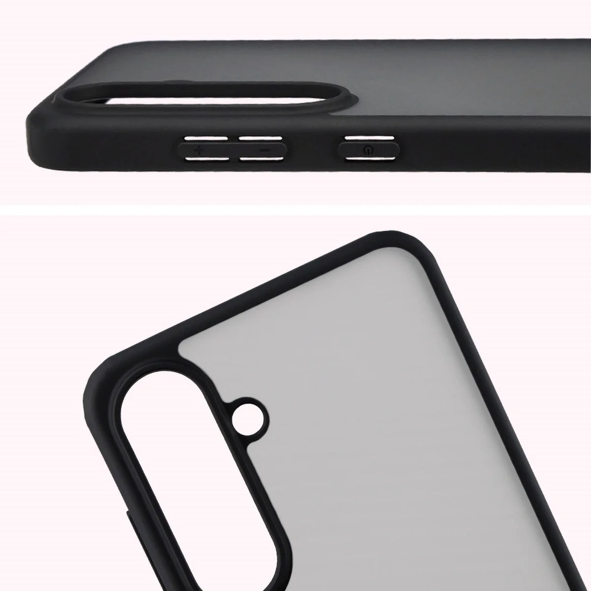 Handyhülle für Galaxy S26 FE / S25 FE, Bizon Case Angelo, Getönte mit schwarzem Rahmen (3/6)