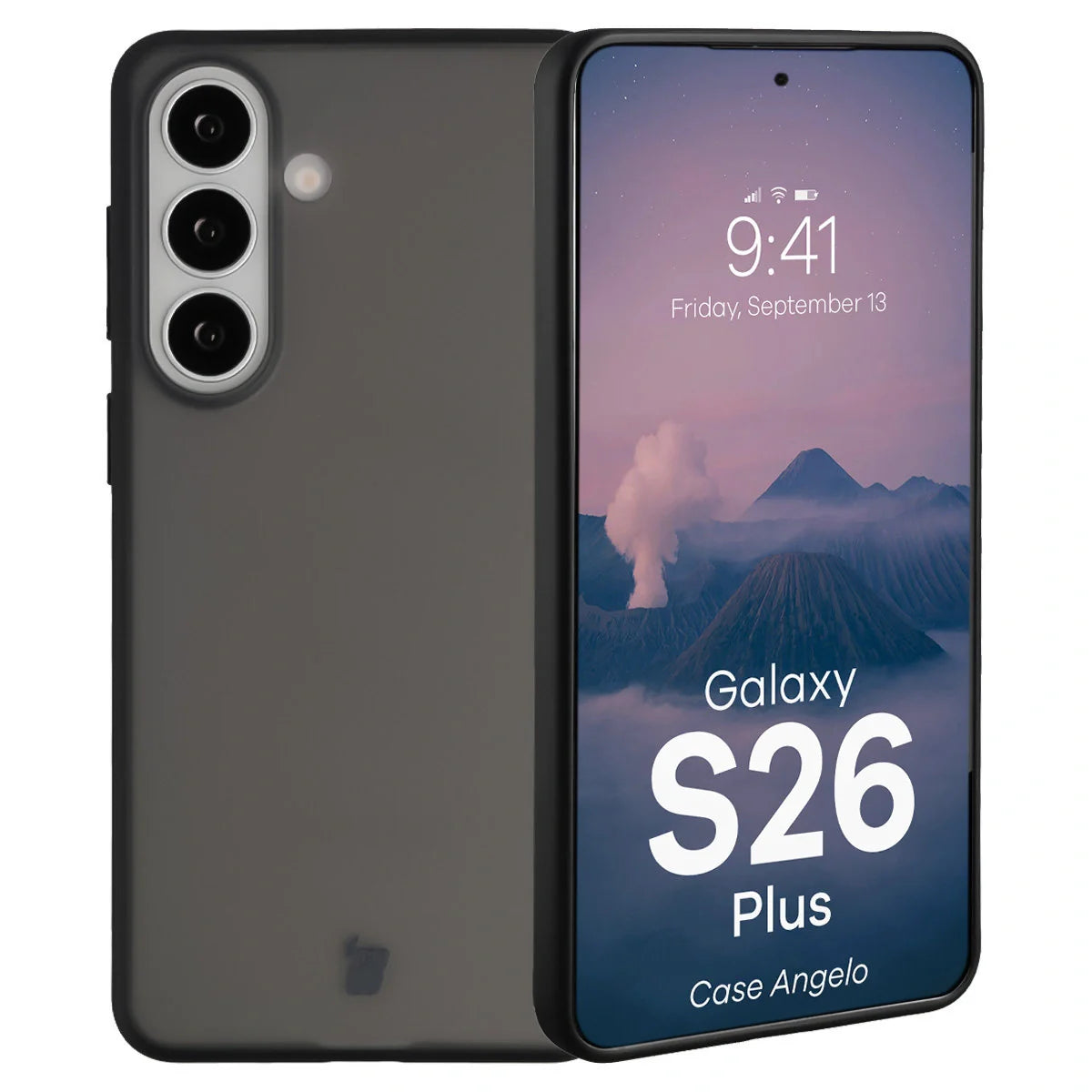 Handyhülle für Galaxy S26 Plus, Bizon Case Angelo, Getönte mit schwarzem Rahmen