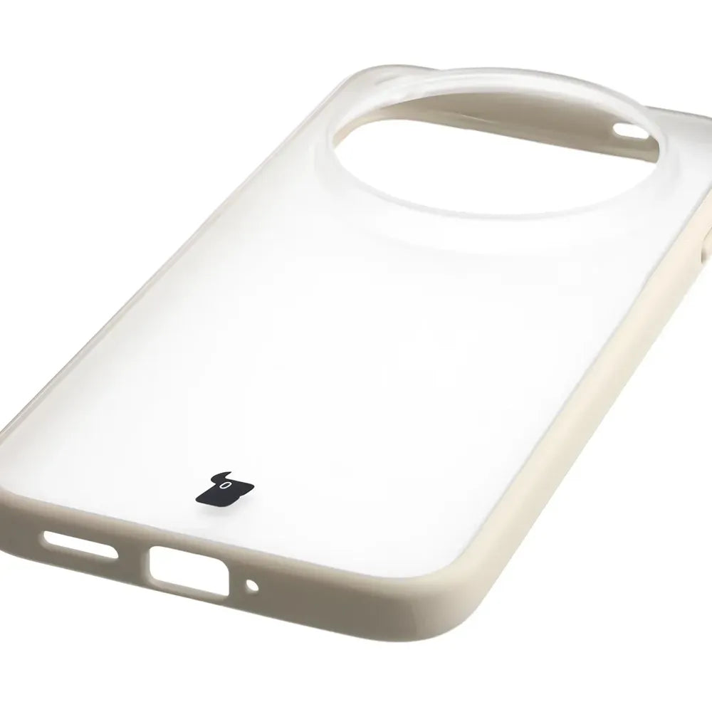Handyhülle für Vivo X500 Pro, Bizon Case Angelo, Semitransparent mit beigem Rahmen (5/6)