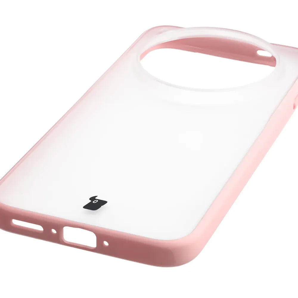 Handyhülle für Vivo X500 Pro Max, Bizon Case Angelo, Semitransparent mit hellrosem Rahmen (5/6)
