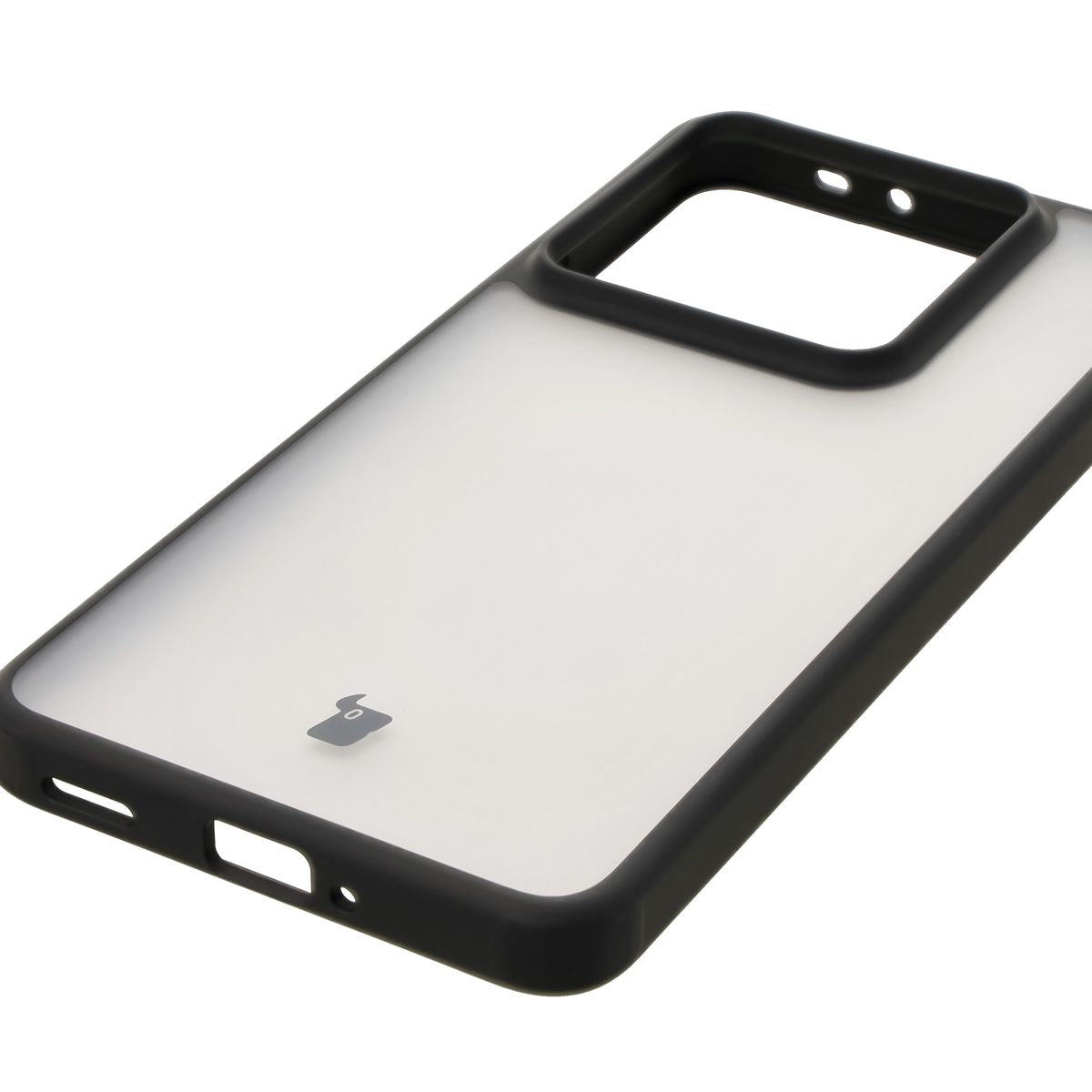 Handyhülle für Xiaomi 14T Pro, Bizon Case Angelo, Durchscheinend mit schwarzem Rahmen