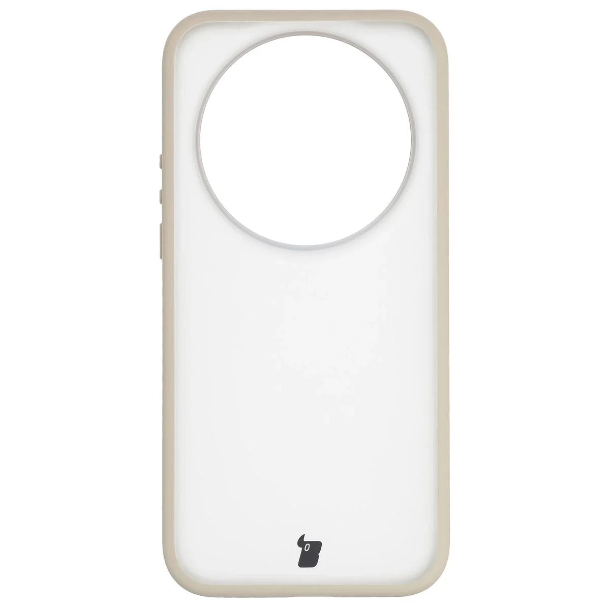 Handyhülle für Xiaomi 17 Ultra, Bizon Case Angelo, Semitransparent mit beigem Rahmen