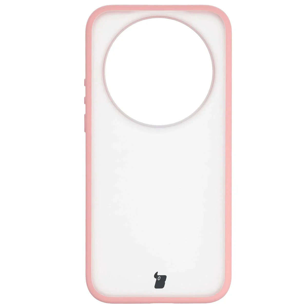 Handyhülle für Xiaomi 17 Ultra, Bizon Case Angelo, Semitransparent mit hellrosa Rahmen