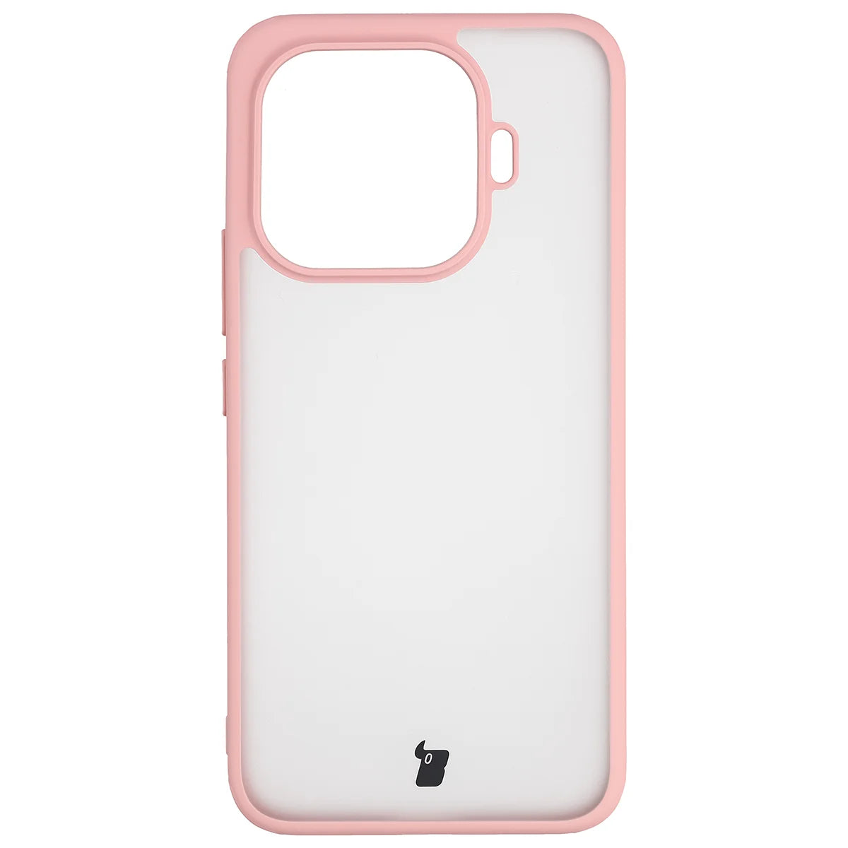 Handyhülle für Xiaomi 17T Pro, Bizon Case Angelo, Semitransparent mit hellrosem Rahmen