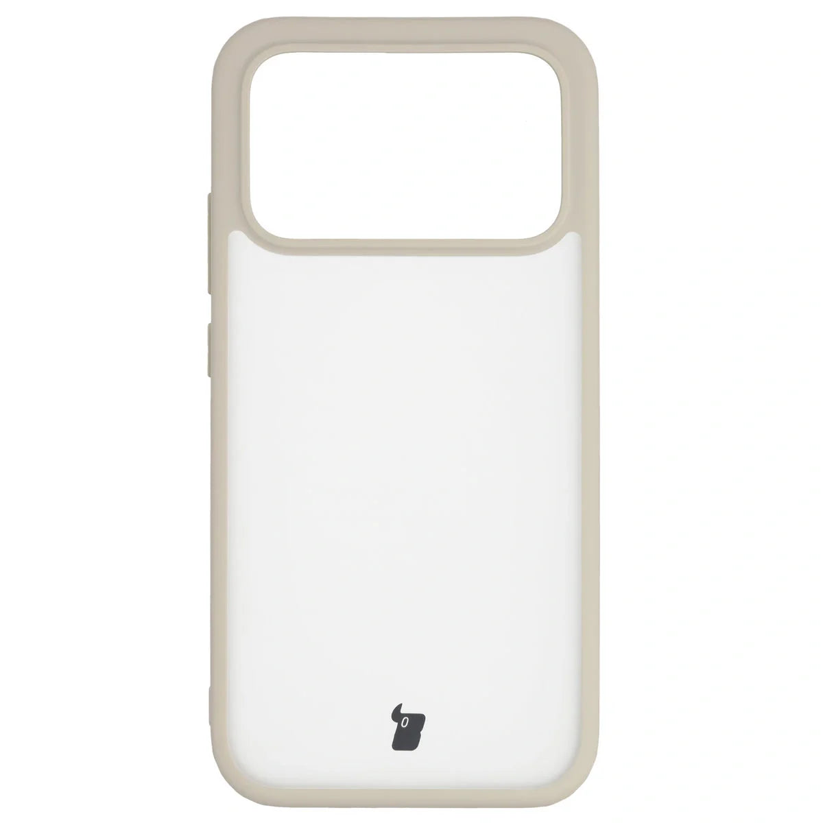 Handyhülle für Xiaomi POCO F8 Pro, Bizon Case Angelo, Semitransparent mit beigem Rahmen