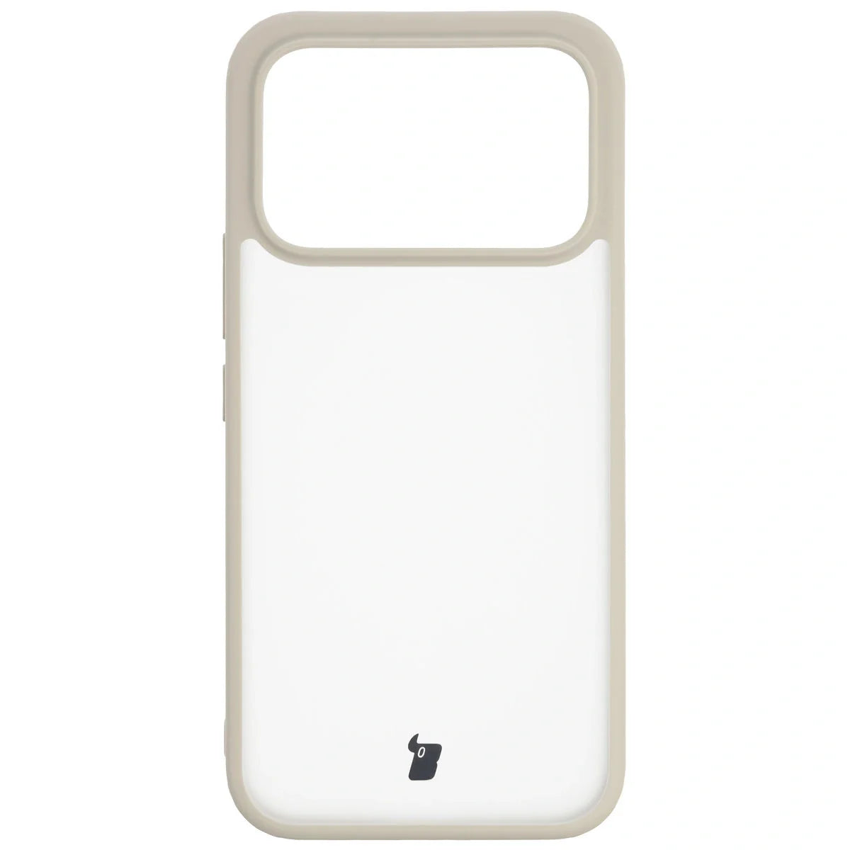 Handyhülle für Xiaomi POCO F8 Ultra, Bizon Case Angelo, Semitransparent mit beigem Rahmen