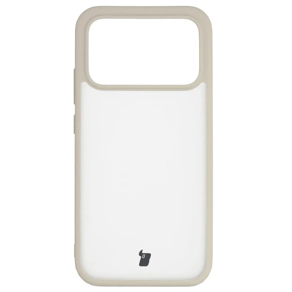 Handyhülle für Xiaomi POCO F9 Pro, Bizon Case Angelo, Semitransparent mit beigem Rahmen (2/6)