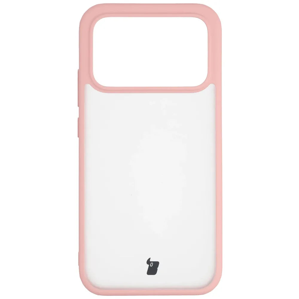 Handyhülle für Xiaomi POCO F9 Pro, Bizon Case Angelo, Semitransparent mit hellrosem Rahmen (2/6)