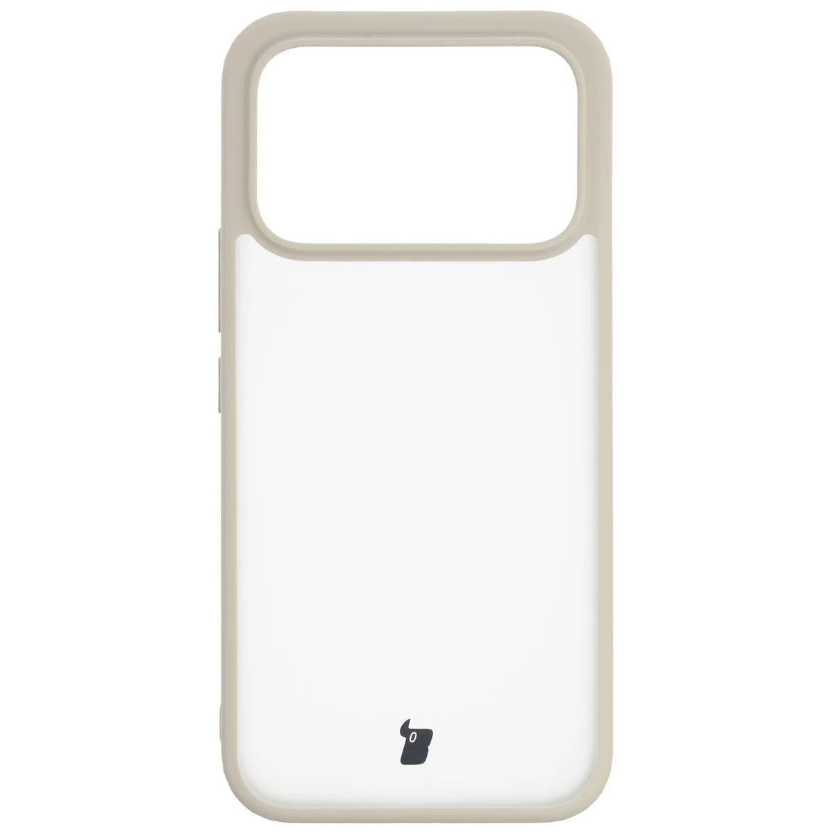 Handyhülle für Xiaomi POCO F9 Ultra, Bizon Case Angelo, Semitransparent mit beigem Rahmen (2/6)