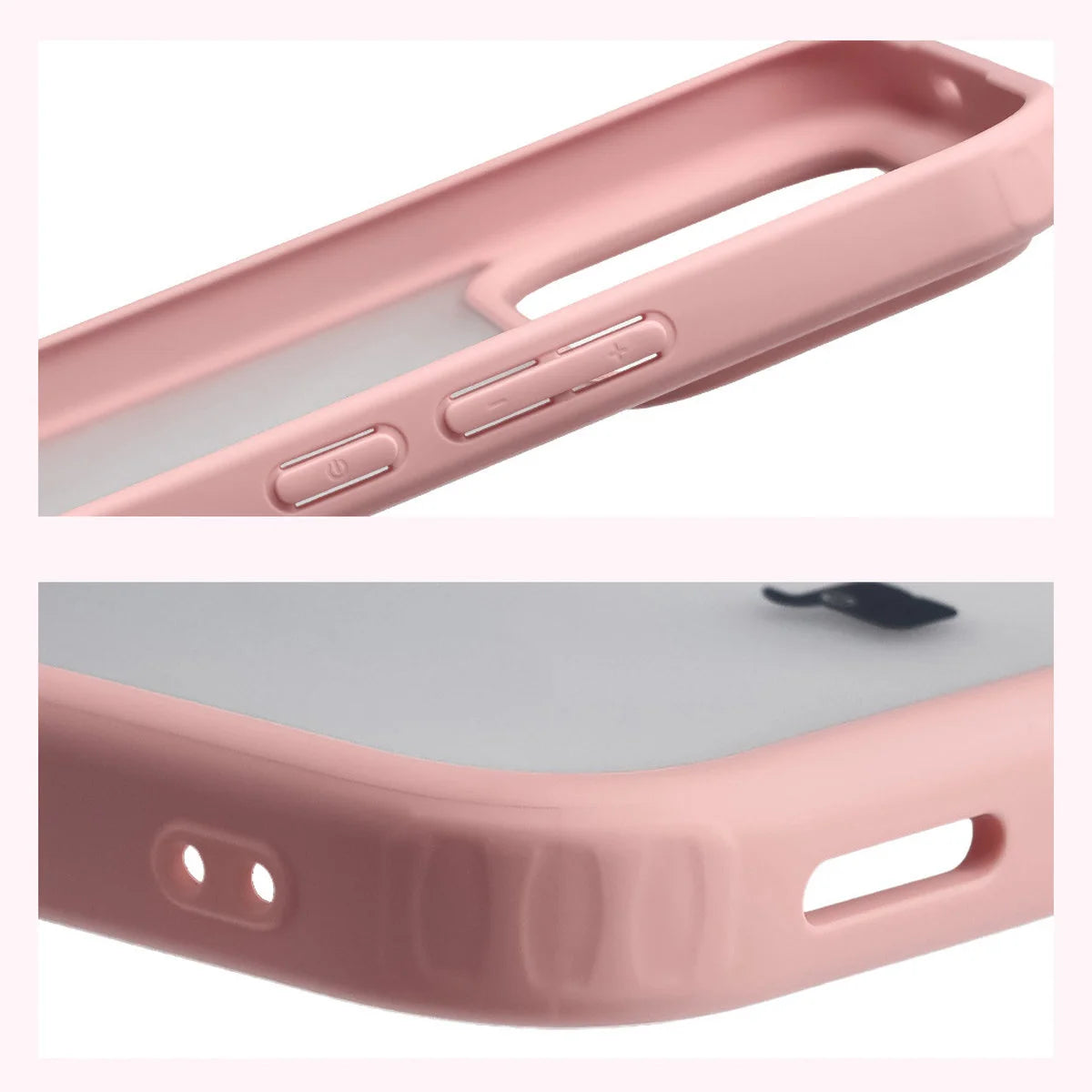 Handyhülle für Xiaomi POCO F9 Ultra, Bizon Case Angelo, Semitransparent mit hellrosem Rahmen (4/6)
