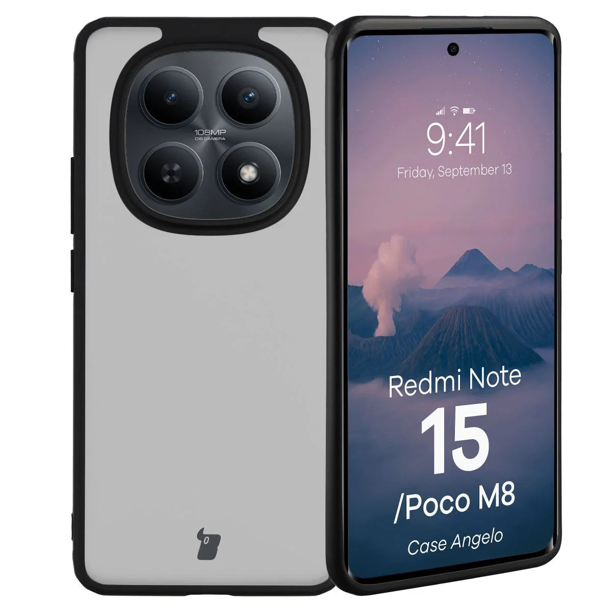 Handyhülle für Xiaomi Redmi Note 15 4G / 5G / POCO M8 5G, Bizon Case Angelo, Getönte mit schwarzem Rahmen