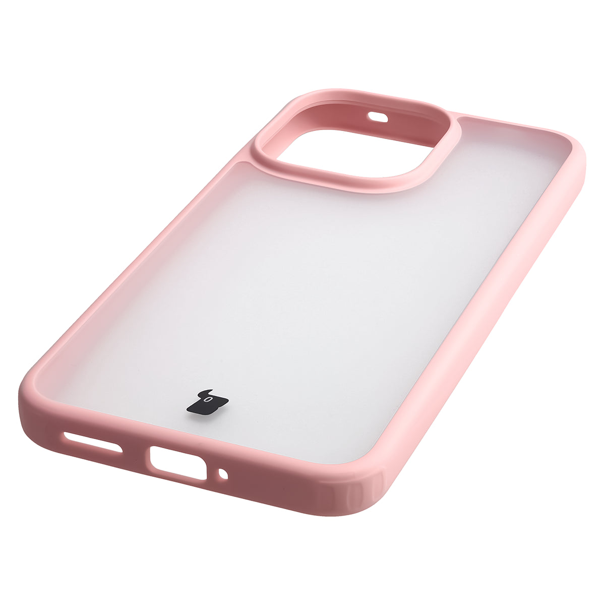 Handyhülle für Xiaomi Redmi Note 17 Pro 5G, Bizon Case Angelo, Semitransparent mit hellrosem Rahmen (5/6)