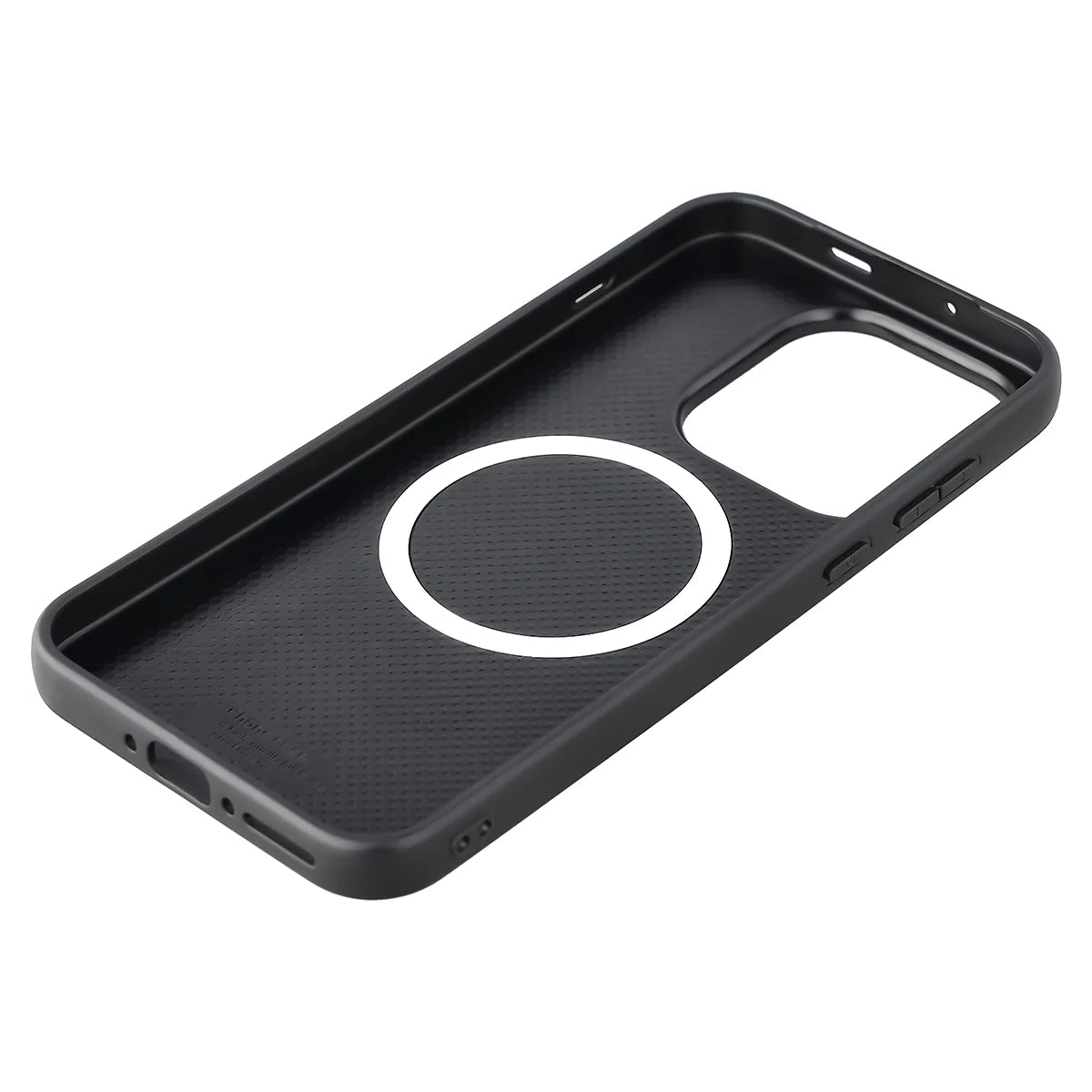 Hülle mit Handgelenkband für OnePlus 15, Bizon Case CarbO, Schwarz