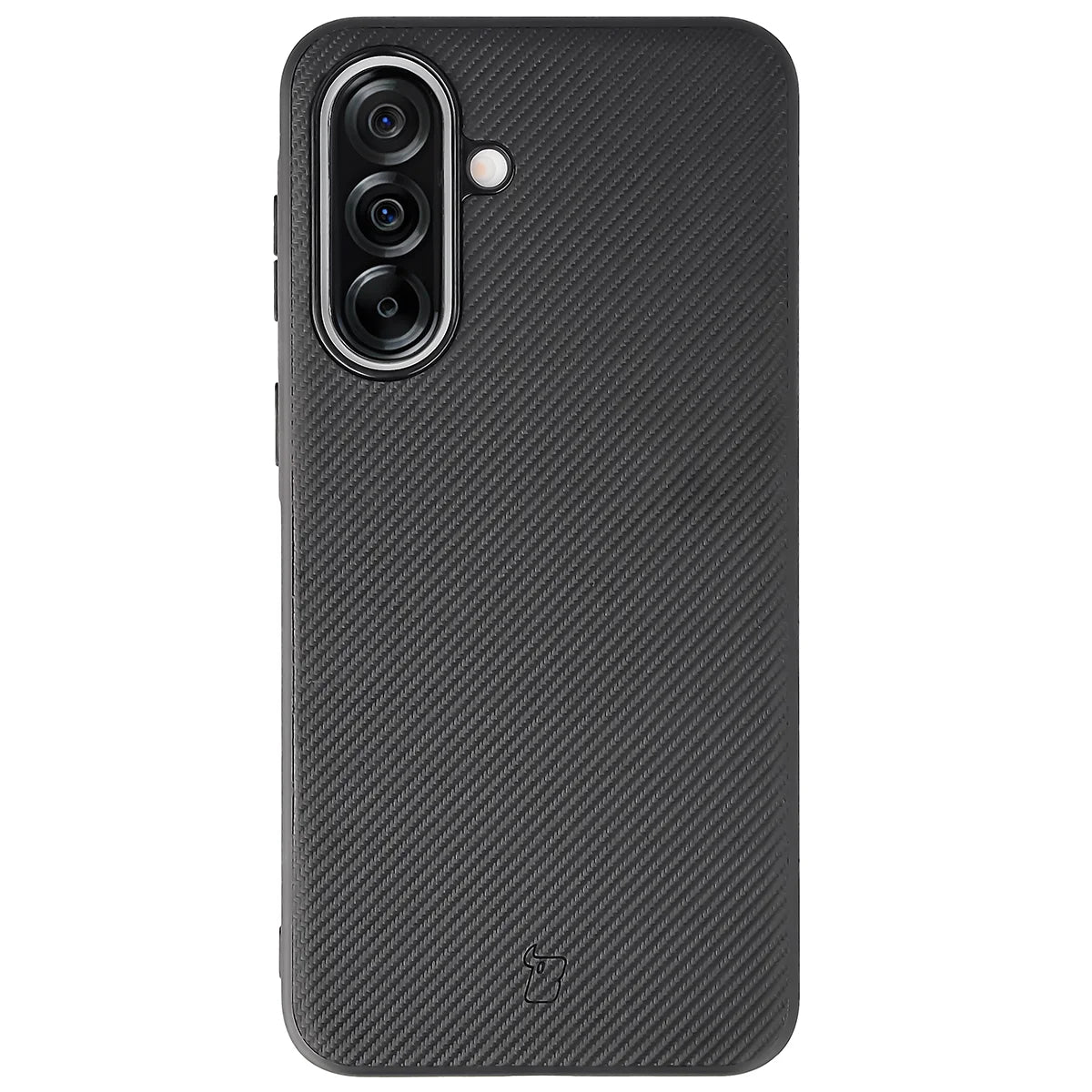 Hülle mit Handgelenkband für Galaxy A37 5G, Bizon Case CarbO, Schwarz