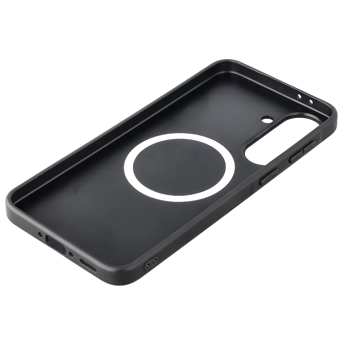 Hülle mit Handgelenkband für Galaxy A37 5G, Bizon Case CarbO, Schwarz
