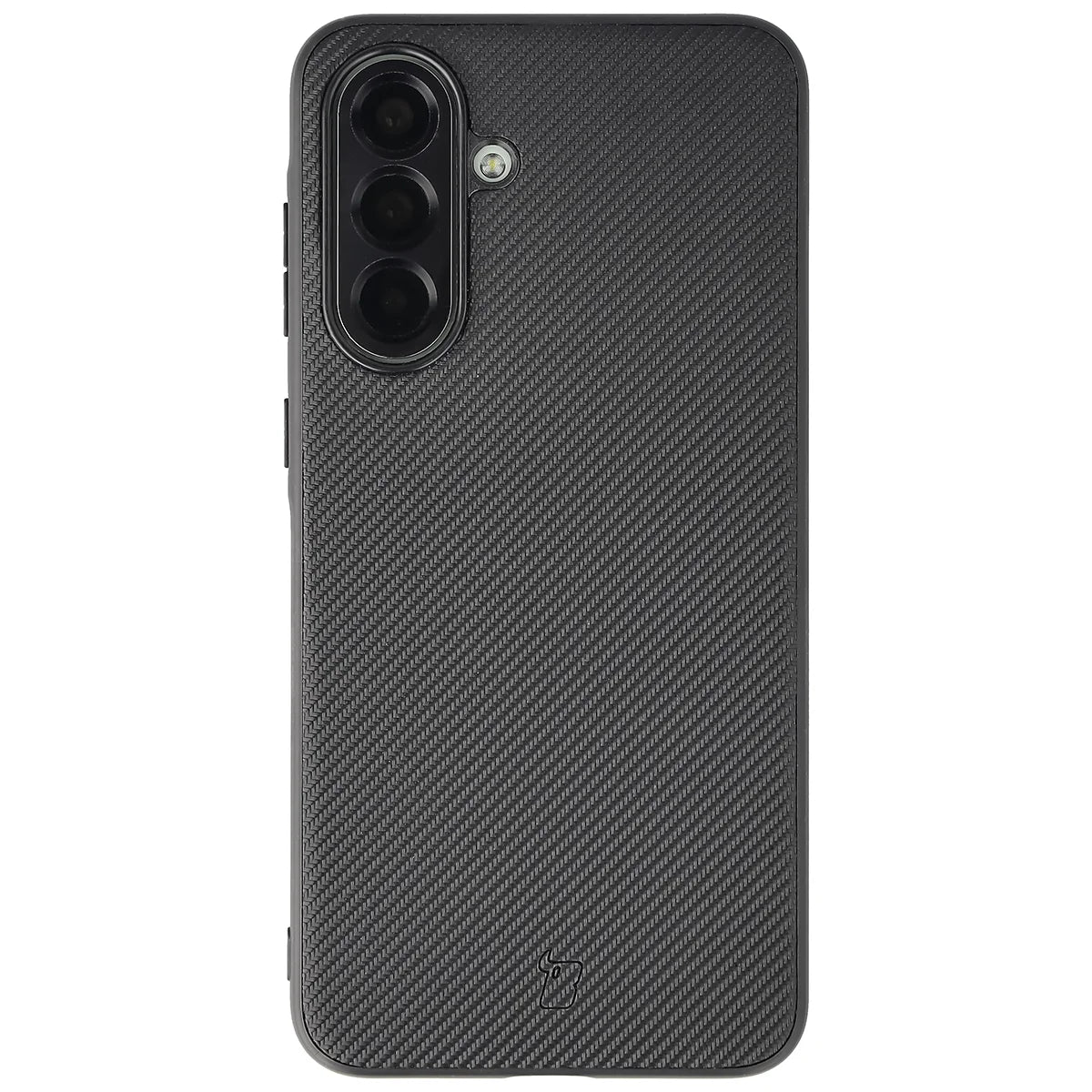 Hülle mit Handgelenkband für Galaxy A56 5G, Bizon Case CarbO, Schwarz