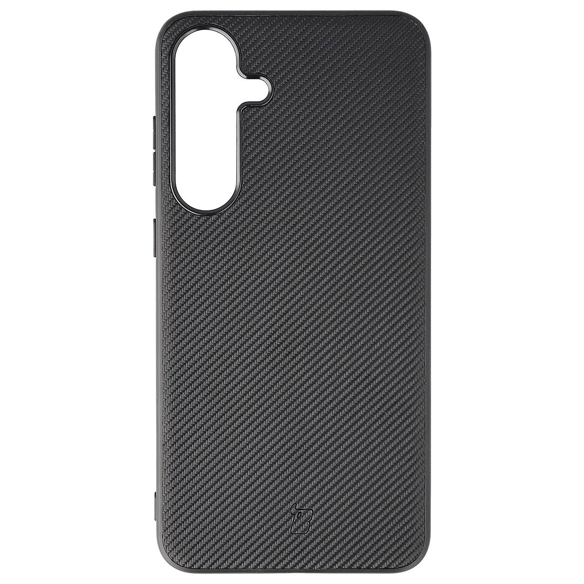 Hülle mit Handgelenkband für Galaxy S25 Plus, Bizon Case CarbO, Schwarz